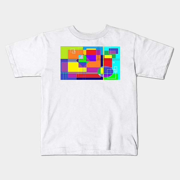 Rainbow Geo Kids T-Shirt by laceylschmidt